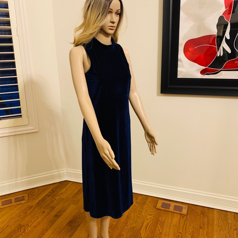 Gorgeous blue velvet open dress